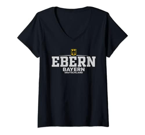 Damen Ebern Bayern Germany T-Shirt mit V-Ausschnitt