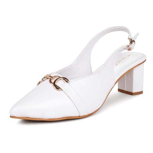 Image of TRASE Block Heels Sandals for Women, Flashy-I Stylish & Comfortable Footwear