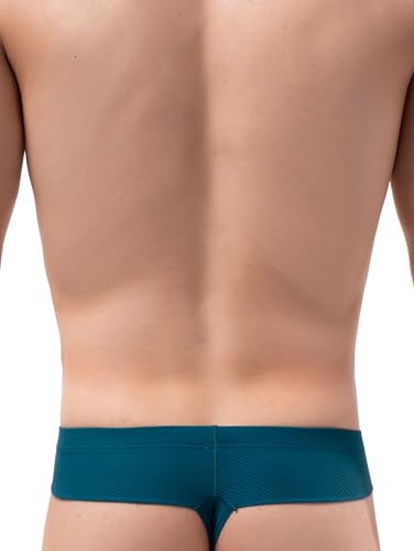 iKingsky Men's Cheeky Thongs Low Rise Stretch Mini Cheek Underwear Sexy Bulge Under Panties for Men4