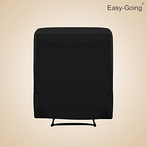 Image of Easy-Going PU Leather Recliner slipcovers, Waterproof Stretch Sofa Covers, 4 Pieces Stretch Furniture Protector, Anti-Slip Elastic Strap Shield Pets Kids Children Cats Dogs (Recliner, Black)