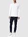 Armani Exchange Mens Long Sleeve Pique Polo Shirt, White, Large US