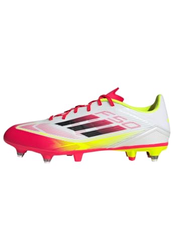 adidas Unisex F50 League Football Boots Soft Ground, Cloud White/Core Black/Solar Yellow, 44 EU – Ansicht 1