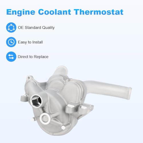 Image of WMPHE Aluminum Engine Coolant Thermostat Housing Compatible with Porsche Cayenne 2013-2018 Porsche Panamera 2010-2016 Replacement for 94810608000 948-106-080-00