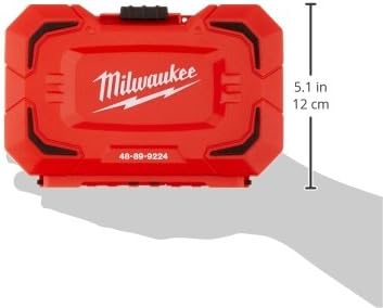 Milwaukee 6-Piece Step Bit Set case with dimensions