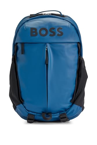 BOSS Stormy ryggsäck för män tonal-logo ryggsäck i konstläder storlek, Öppen Blue494, en storlek