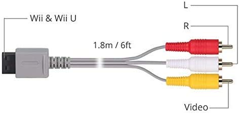 DARLINGTON & Sohns Set di cavi per Nintendo Wii, cavo di ricarica, caricabatterie, alimentatore, cavo TV, adattatore CA