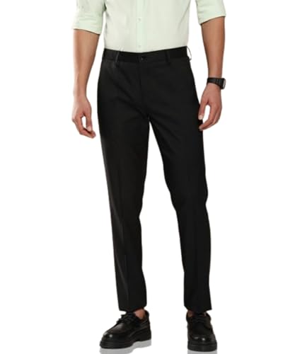Image of MALENO Slim Fit Ankle Length Cotton Lycra Blend Formal Trouser for Men | Stretchable Ankle Length Formal Pant for Men