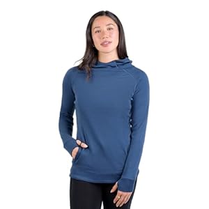 Women’s Merino Wool Pullover Hoodie – Mid Weight – Wicking Breathable Anti-Odor
