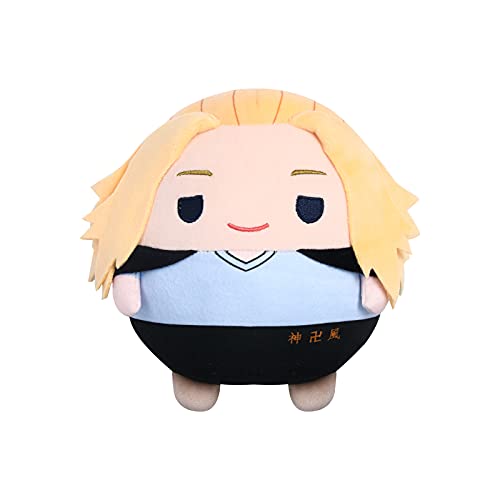 Anime Plush Toy Doll Ryuguji Ken Sano Manjiro Hanagaki Round Stuffed Plushie Figure Dolls Collection for Kids Fans (Sano Manjiro, 20cm/7.87inch)