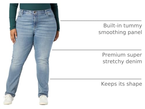 LEVI STRAUSS SIGNATURE Gold Women's Totally Shaping Mid Rise Straight Jeans - image 4