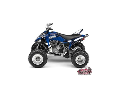Kit déco Quad Yamaha 250 Raptor bleu autocollant carénage 2008-2014