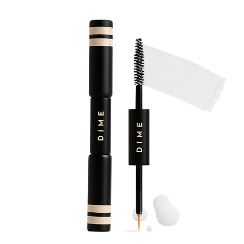 DIME Beauty Boost Duo - Travel-Sized Eyelash Growth Serum & Eyebrow Enhancing Gel Lash and Brow Serum with Peptides & Amino Acids for Fuller Stronger Lashes and Brows Vegan 3 ml of Each