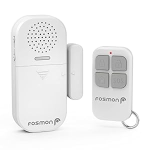 Fosmon Wireless Door Alarms for Home Security with Remote, 130dB Door and Window Alarms Sensors, (Battery-Powered), Kids Safety, Dementia Patients, Pool Door Alarm (1-Pack)