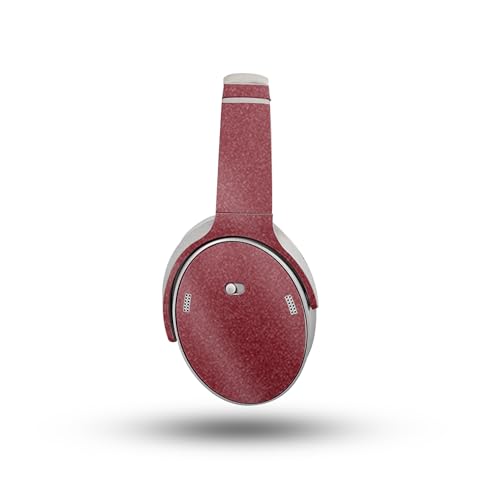 Image of Glossy Glitter Headphone Skin Compatible with Bose QuietComfort Headphones (2023) - Solid Burgundy - Premium 3M Vinyl Protective Wrap Decal Cover - Easy to Apply | Crafted in The USA by MightySkins