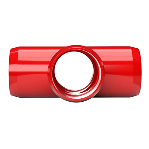 Formufit F001Crx-Rd-4 Cross Pvc Fitting, Furniture Grade, 1" Size, Red (Pack Of 4) #TOP2