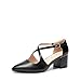 DREAM PAIRS Comode Scarpe con Tacco Largo e Cinturino Incrociato da Donna per Lavoro Feste e Sposa,Size 39,Nero-Pu,SDPU2409W