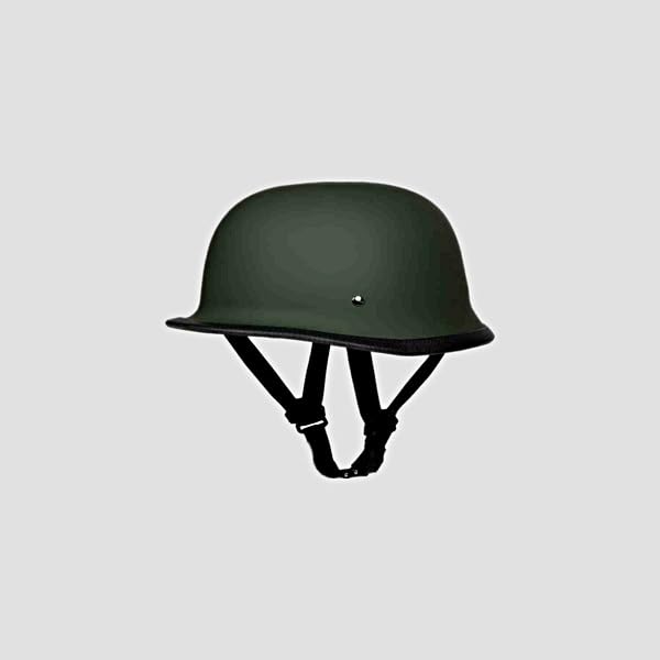 m-wayMultipurpose Rider German Retro Style Half Cap for Girls,Men Green Matte (Non Moterized)