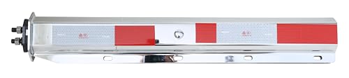 Image of Straight Mud Flap Hanger with Conspicuity Tape,1-1 /8 inch in Mounting Bolt Spacing,30 inch Length. Chromed version and Black version (chromed)