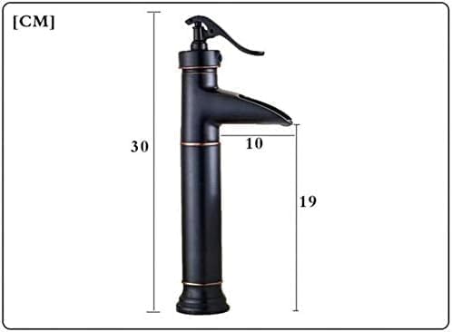 Kitchen Taps Waterfall Faucet Bathroom Basin Brass Material Mixer Tap Hot Cold Crane Sink Black