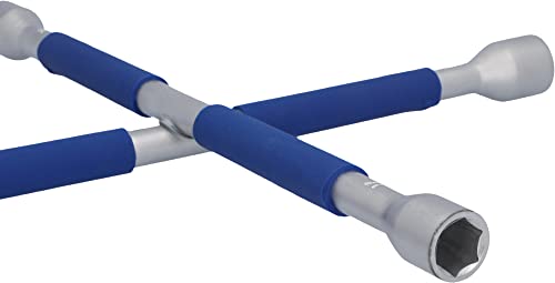 GOODYEAR 75520 Premium Kreuzschlüssel, mit rutschfester Beschichtung, Radkreuz, Radschlüssel für fast alle gängigen Autos