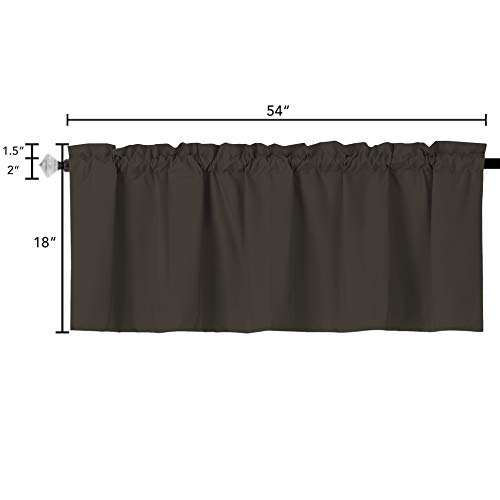 Easy Home Window Valance Curtain For Kitchen Bathroom Living Room, Blackout Treatment Thermal Insulated thumb #2