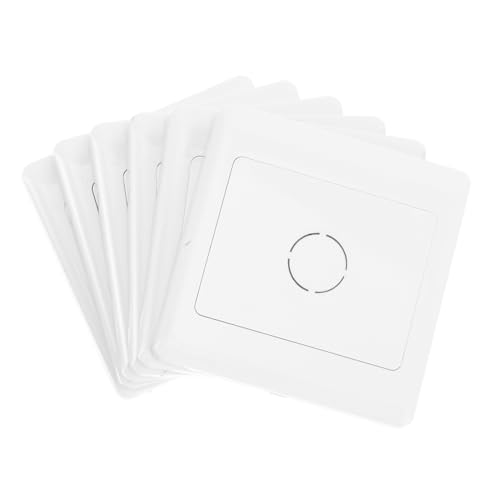 Angoily 6 Pezzi Placche Copri Prese Elettriche Bianche Tipo Coperture Decorative Impermeabili per Interruttori e Scatole Giunzione Resistente Usura per e Scuola