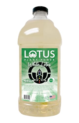 White Lotus Plant Energy Drink Concentrate | Pure Cane Sugar | 64 fl oz | 1:5 | Natural Caffeine from Green Coffee Bean