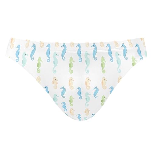 Cute Seahorse Swim Briefs for Men Swimsuit Bikini Swimwear XXXL B0404647