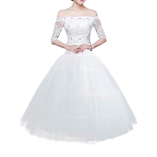 Image of Electomania Can Can Skirt for Lehenga for Women, A-Line Petticoat, Band Hoop Underskirt Petticoat, Floor Length, Cancan Skirt for Wedding, Ball Gown, Under Skirts