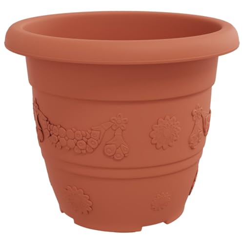Pots de fleurs en plastique terracotta de 30 cm de qualité durable - 6