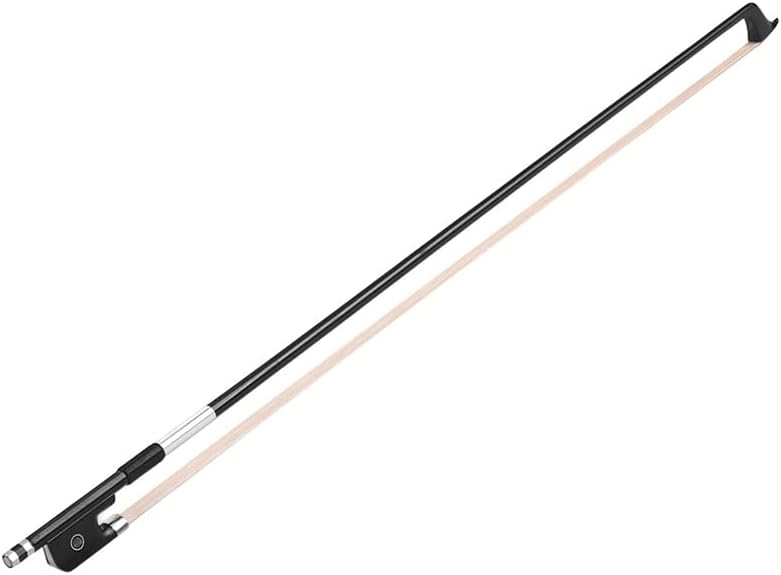 4/4 Cello Violoncello Bow Well Balanced Carbon Fiber Round Stick Ebony Frog White Horsehair Cello Parts Accessories