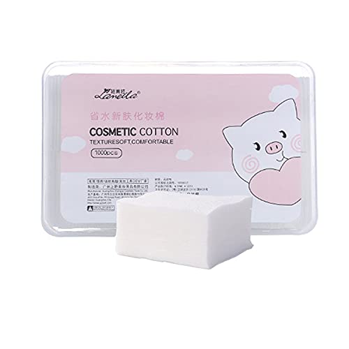 1000pcs Makeup Face Cotton Pads - Square Facial Cosmetic Cotton Pads for Beauty Nail Polish Remover Pads,And Personal Skin Care