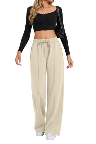 Sixstar Barrel Sweatpants Women Wide Leg Cotton Comfy Lounge Sweat Pants — view 2