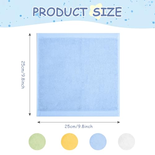 ALIIP Toallas Faciales Fibra de Bambú, 8 Piezas Paños Desmaquillantes Reutilizables, Toallas Cara para Limpieza Facial, Paños de Limpieza Lavable, 25x25 CM, Suaves con la Piel, Unisexo (4 Colores) - imagen 2