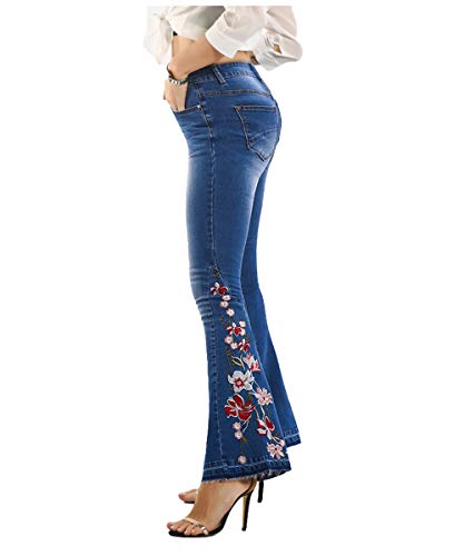 Chowsir Women Stretch Skinny Fit Bootcut Jeans Denim Pants