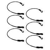 KOMBIUDA 6 Stück Elastische Pferdedecken Beinriemen 56cm Schwarz mit Doppelseitigen Clips...