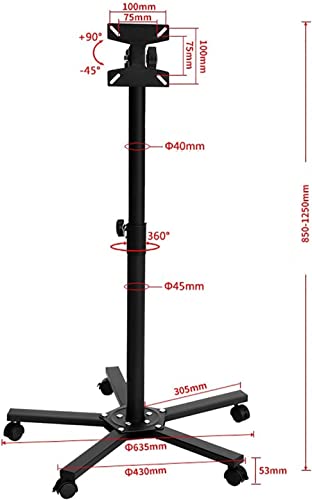 Soporte móvil ajustable en altura para TV de 23 a 60 pulgadas miniatura 2