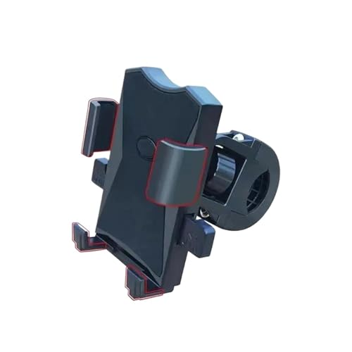 Soporte movil moto antivibración con bloqueo automático para manillar de motocicleta en negro