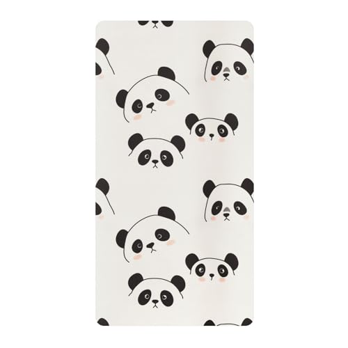 Drap de berceau en coton doux Pandas pour lit bébé - 2