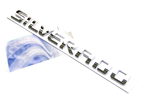 Image of Yoaoo 1 OEM Letter Emblem 3D Badge Nameplate Replacement for Silverado 1500 2500Hd 3500Hd Series 1999-2018 1999-2018 Gloss Chrome