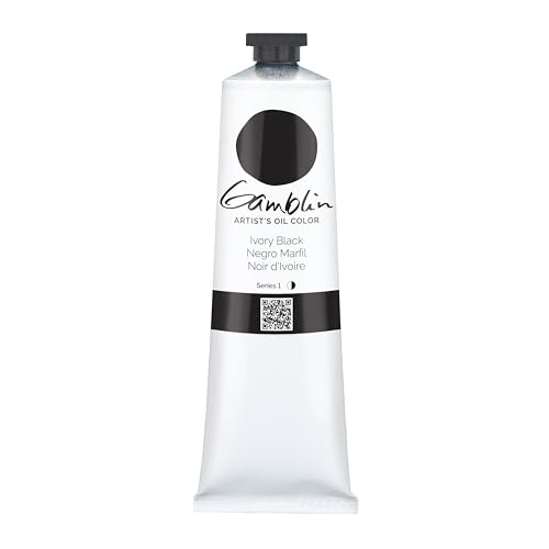 Gamblin Ivory Black Artist Oil 150Ml, 5 Fl Oz (Pack of 1)