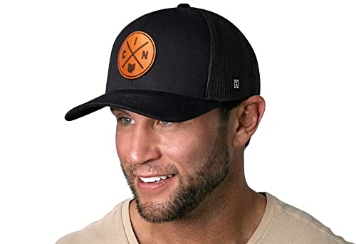 Image of HAKA State City Trucker Hat for Men & Women, Adjustable Baseball Hat, Mesh Snapback, Sturdy Outdoor Black Golf Hat