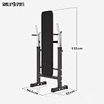 GORILLA SPORTS® Hantelbank - inkl. Hantelset 38/70/100kg, Ablage, Dip-Station, Höhenverstellbar, Klappbar, bis 200kg, Schwarz/Weiß - Trainingsbank mit Langhantelset, Drückerbank, Schrägbank, Flachbank – Bild 5