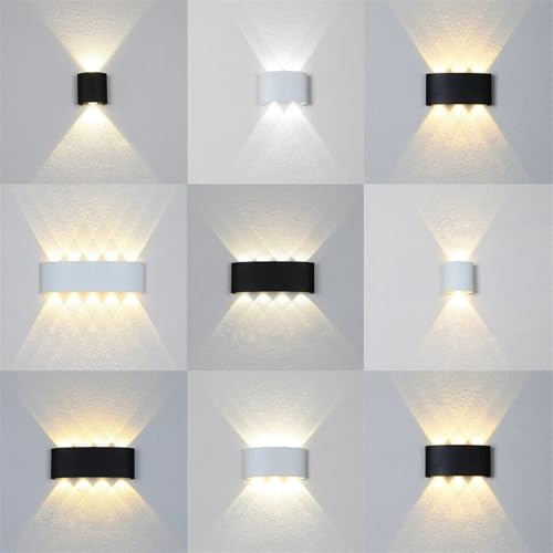 Lámpara de pared LED exterior e interior de 2W impermeable para terraza y dormitorio 2
