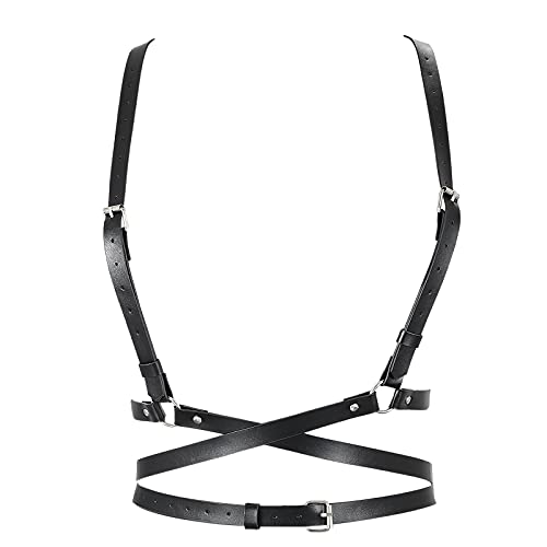 JASGOOD Women's Punk Vest Harness Belt for Dresses Halloween PU Leather Skinny Body Adjustable Belt with Gothic Circle for Cosplay Party. steampunk buy now online JASGOOD Women's Punk Vest Harness Belt for Dresses Halloween PU Leather Skinny Body Adjustable Belt with Gothic Circle for Cosplay Party. steampunk buy now online
