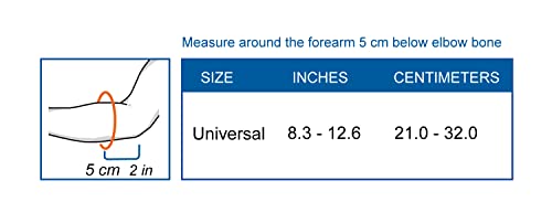 ​Comforband Adjustable Elbow Brace – Targeted Support for Tennis Elbow, Golfer's Elbow, Tendonitis, Arthritis, Bursitis, Sprains, and Strains – One-Size-Fits-Most Compression Sleeve for Pain Relief and Injury Recovery