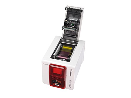 EVOLIS, ZENIUS EXPERT PRINTER WITHOUT OPTION, USB & ETHERNET CONNECTIONS, RED TRIM, USB CABLE INCLUDED