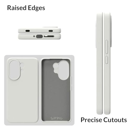 Image of SPRIG Compatible with Vivo V60 Premium SilkTone Back Cover Drop Tested Shock Proof Mobile Case for Men, Women, Boys and Girls with Camera Protection (Light Grey)