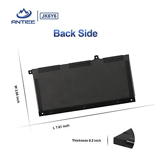 Antiee 40Wh Jk6Y6 Laptop Battery For Dell Latitude 3410 3510 Vostro 5300 5401 5501 Inspiron 5300 5301 5401 5402 5408 5409 5501 5502 5508 5509 5400 5406 7405 7300 7306 7500 7506 2-In-1 Silver C5Kg6 #TOP7