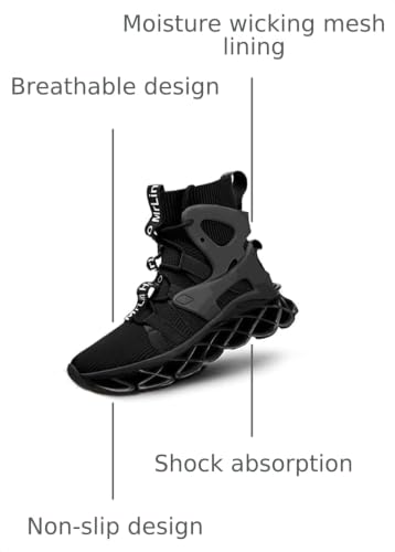 Image of Hello MrLin Men's Running Shoes Non Slip Athletic Tennis Walking Blade Type Sneakers Hip Hop